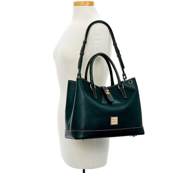 Dooney & Bourke Saffiano Perry Satchel - Black Black - Picture 4 of 4